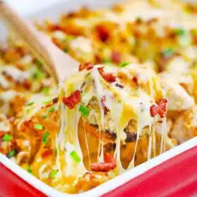 cheesy chicken bacon ranch casserole with potatoes