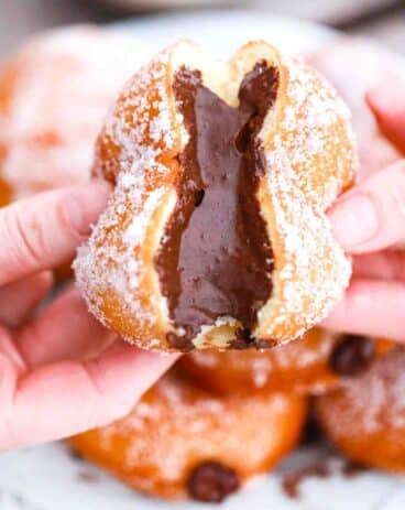 Chocolate Custard Filled Donuts