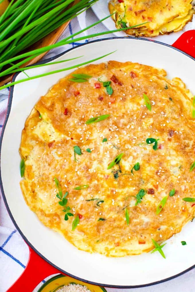 egg foo young in a skillet