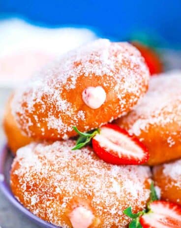 Strawberry Custard Filled Donuts