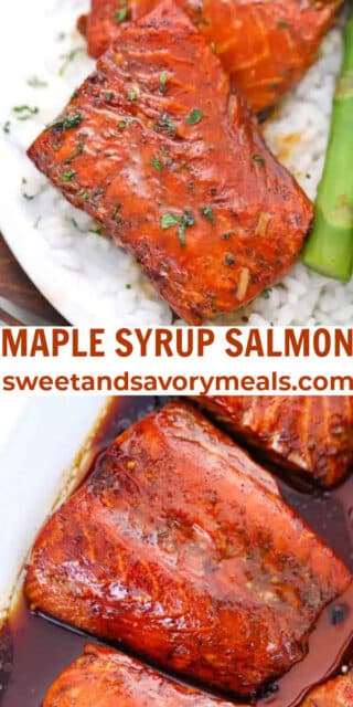 7 Ingredients - Maple Syrup Salmon Recipe - Sweet and Savory Meals