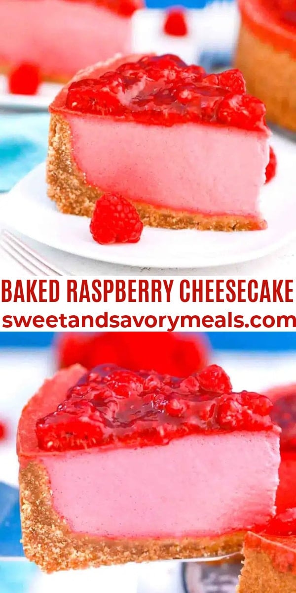 best baked raspberry cheesecake pin