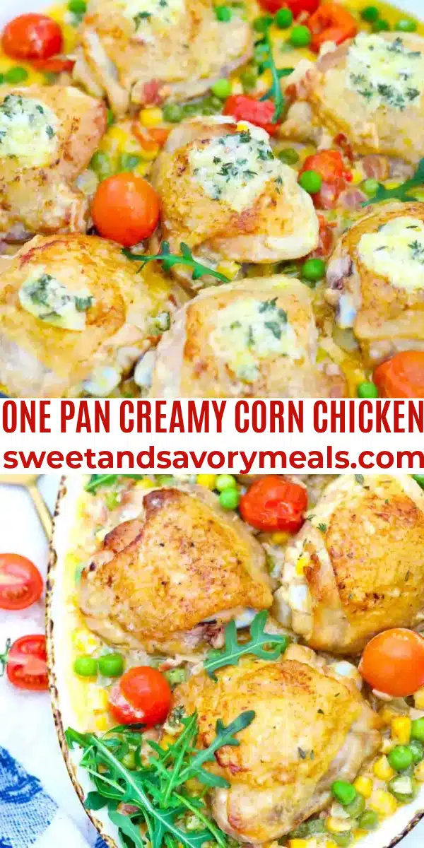 one pan creamy corn chicken pin