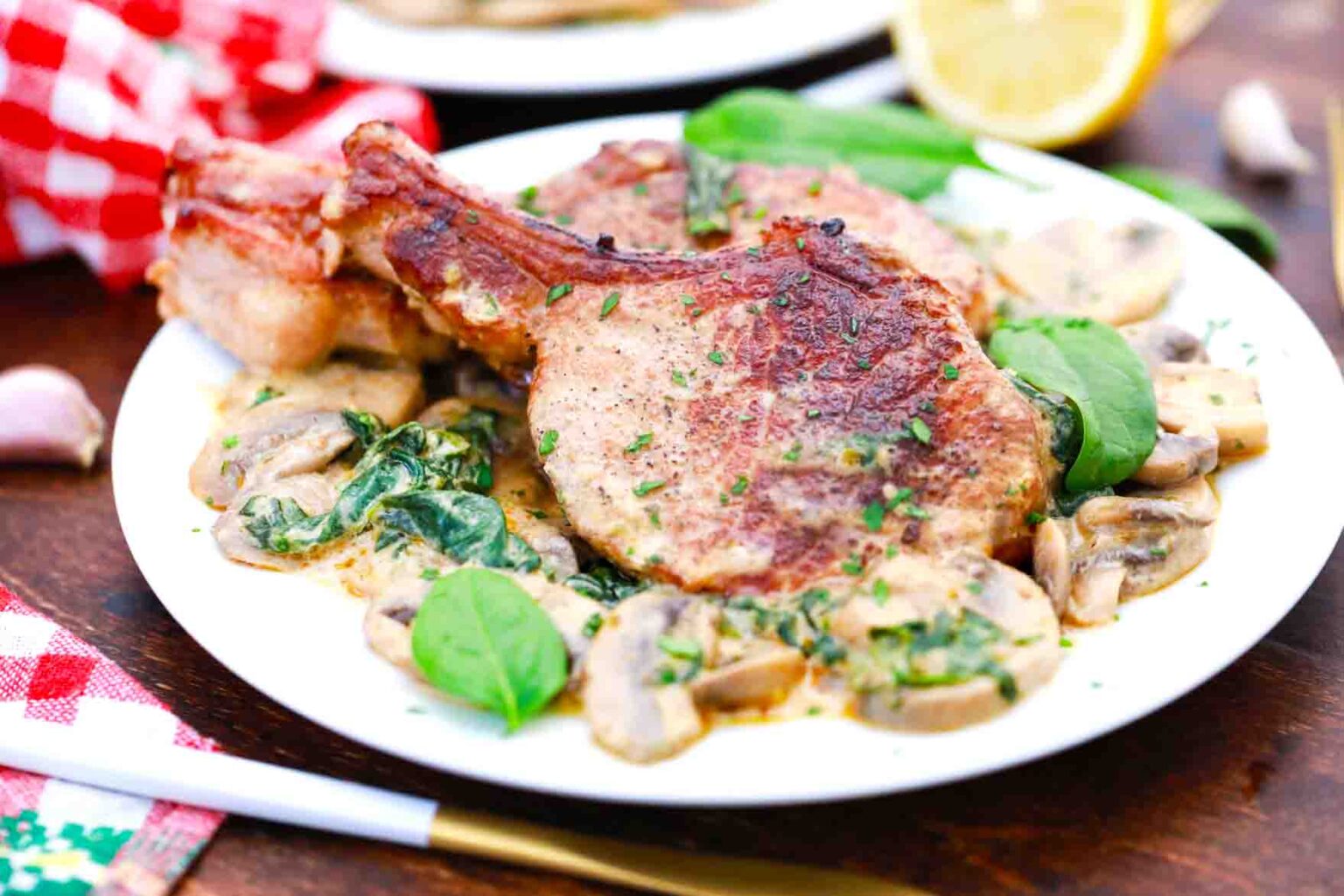 Creamy Garlic Pork Chops Recipe Keto One Pan Meal Sweet And Savory Meals