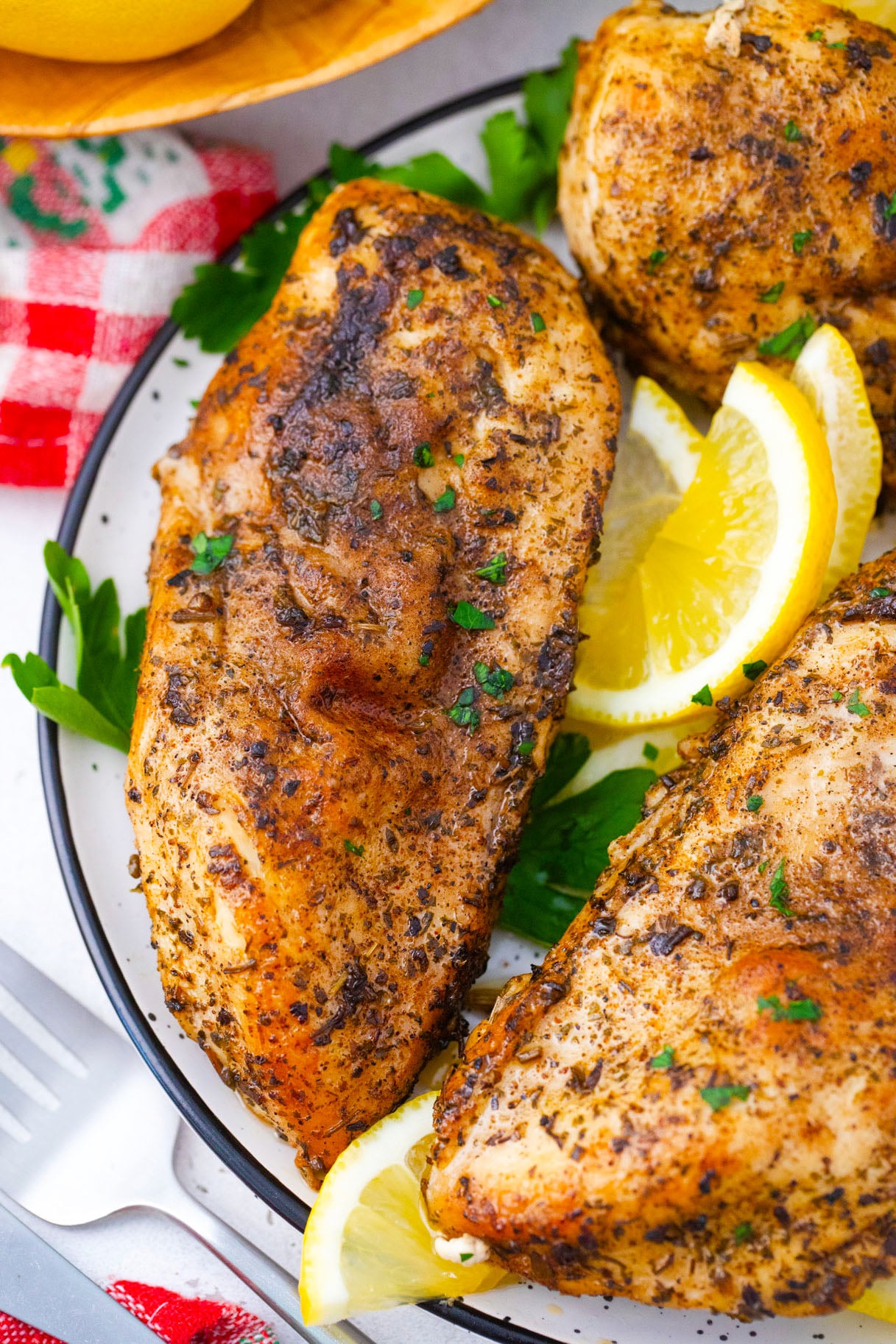 Juicy and perfectly seasoned Instant Pot chicken breasts.