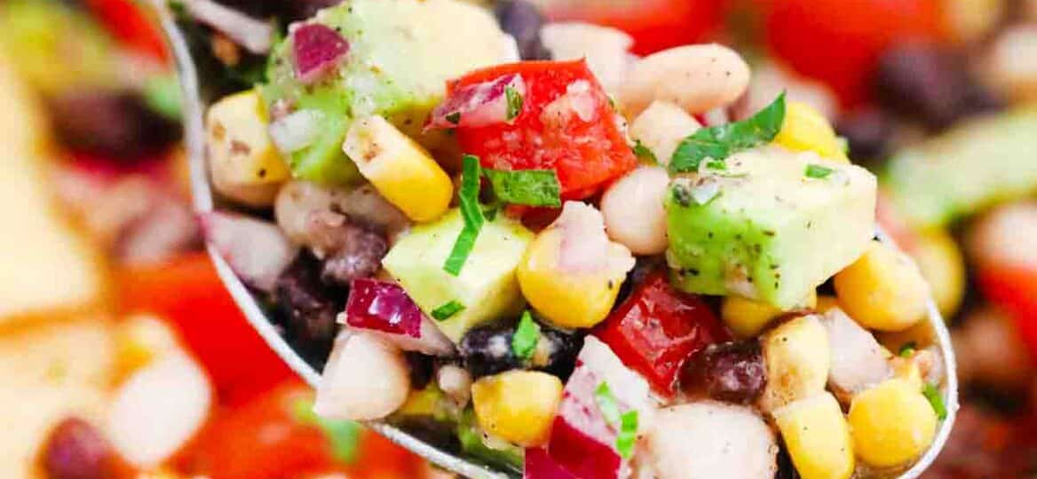 a spoonful of homemade cowboy caviar