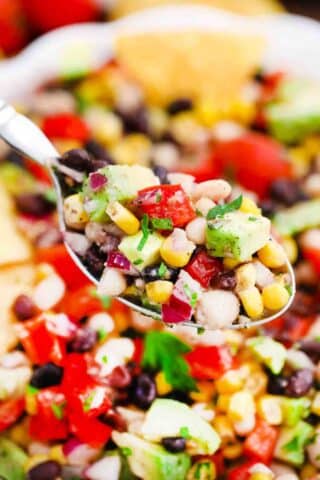 a spoonful of homemade cowboy caviar