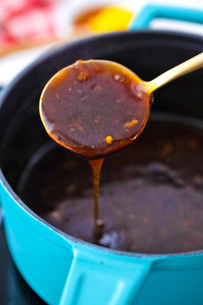 Honey garlic ginger sauce.