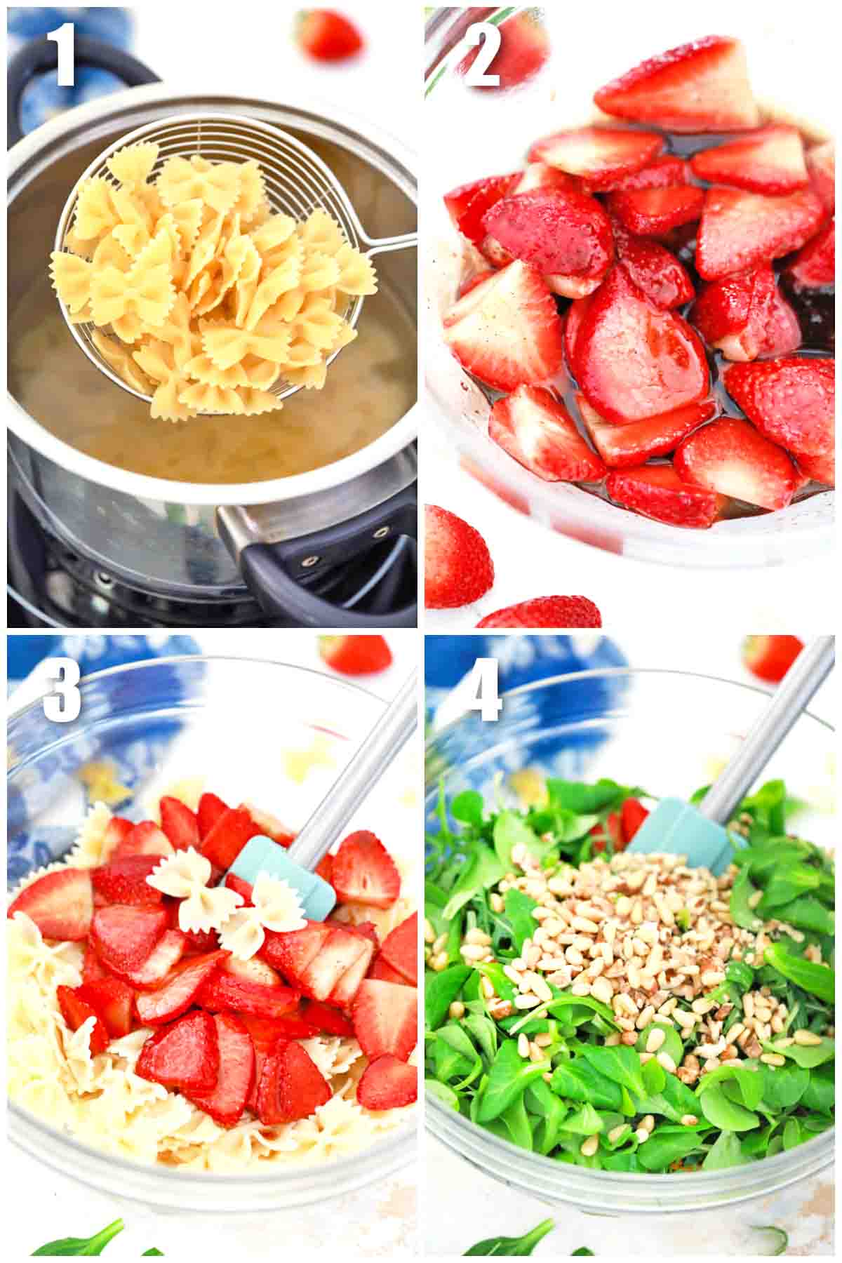Strawberry Balsamic Pasta Salad Recipe - Sweet and Savory Meals