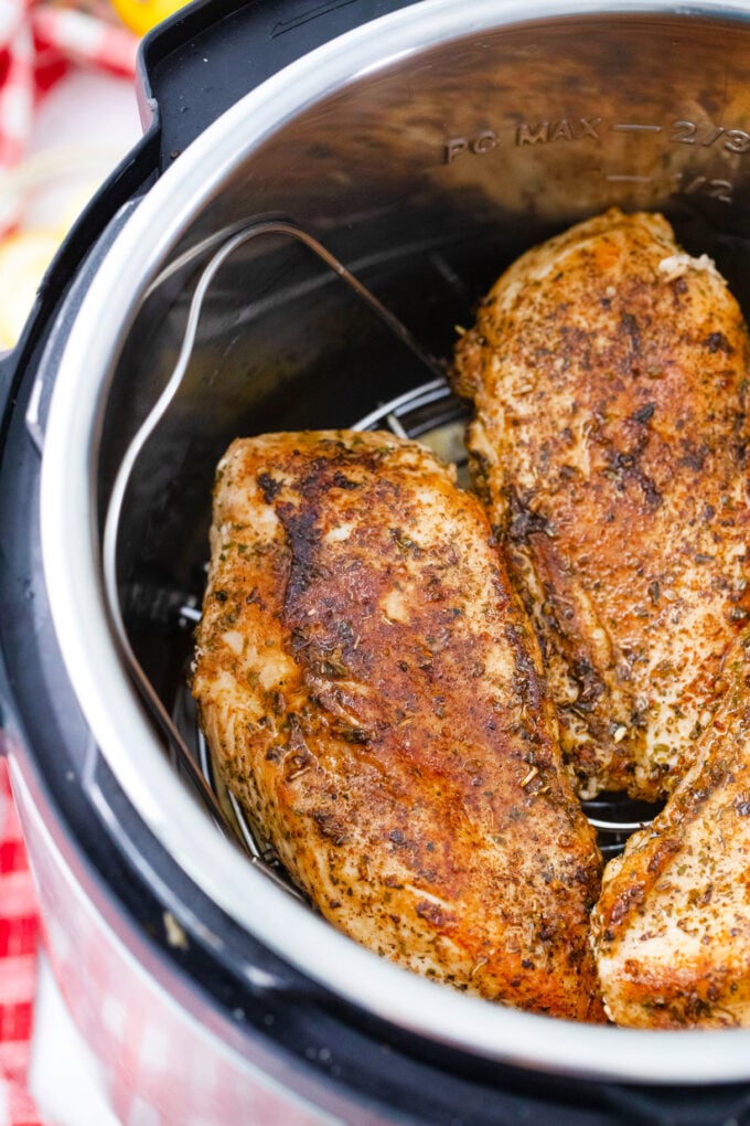Cooked Instant Pot chicken breast.