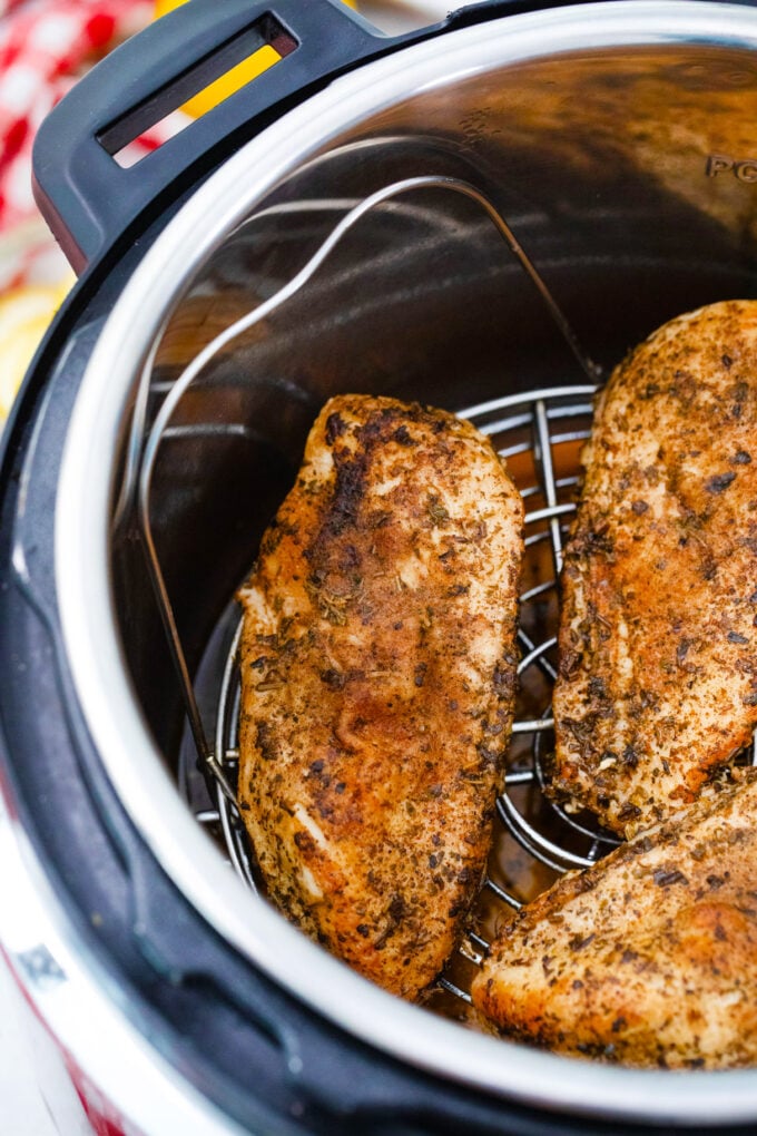 Cooking Instant Pot chicken breast.