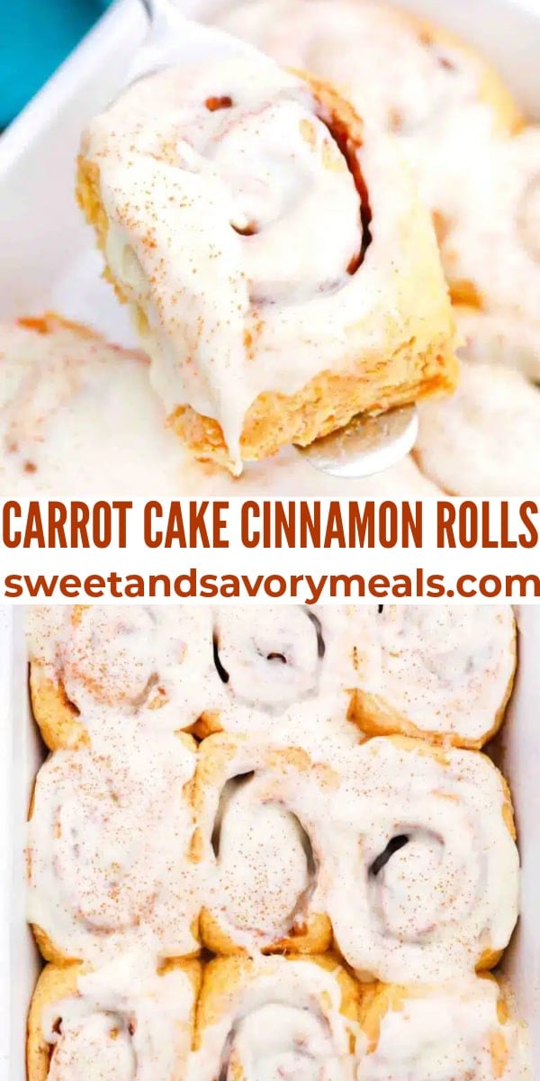 easy carrot cake cinnamon rolls pin