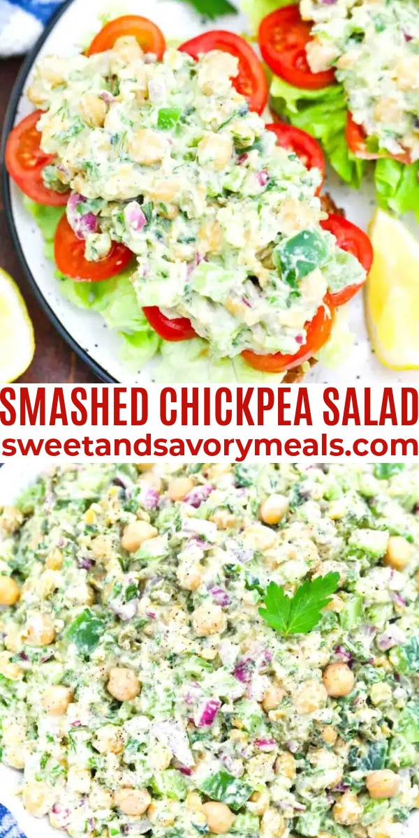 easy smashed chickpea salad pin
