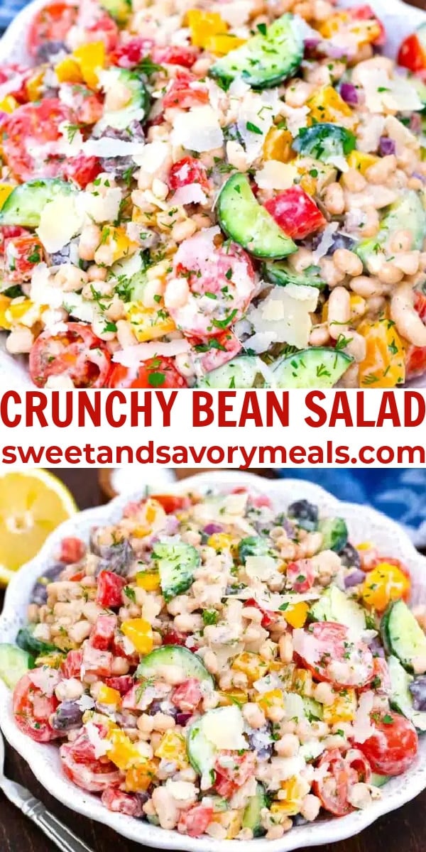 crunchy bean salad pin