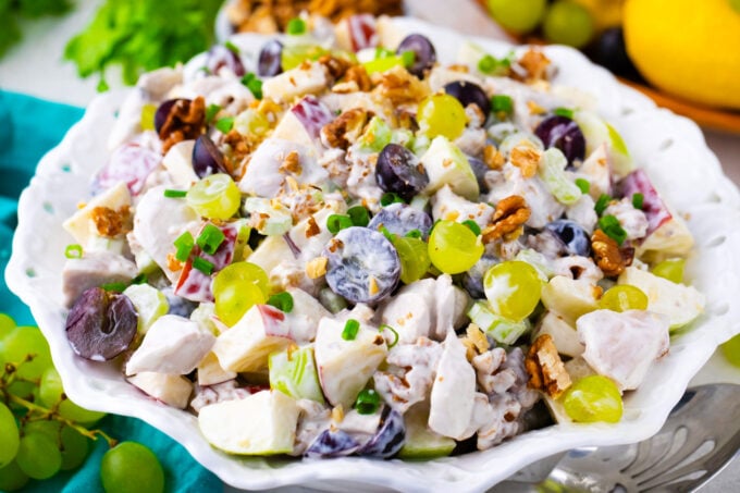 Creamy and crunchy chicken Waldorf salad.