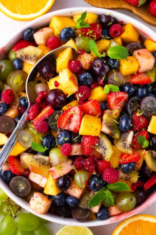 Colorful fruit salad.
