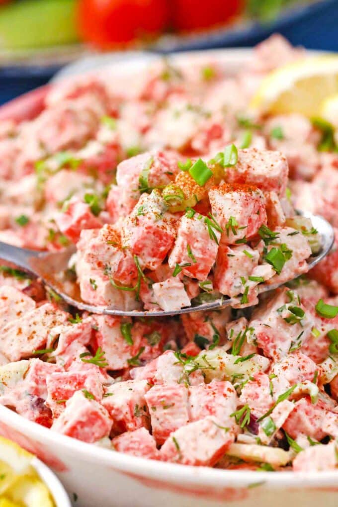 creamy homemade crab salad