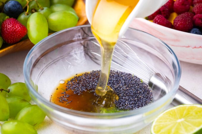 Honey lime poppy seed dressing.