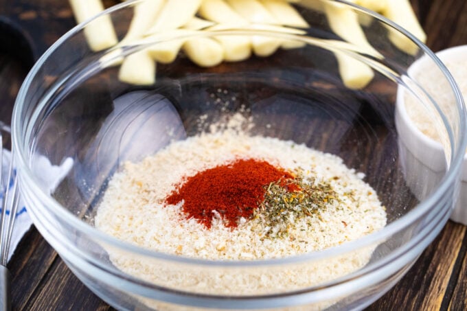Panko bread crumb mixture.