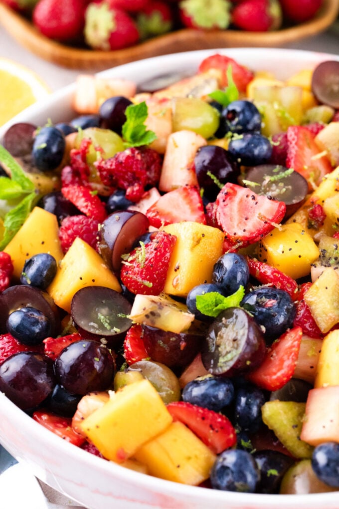 Rainbow fruit salad.