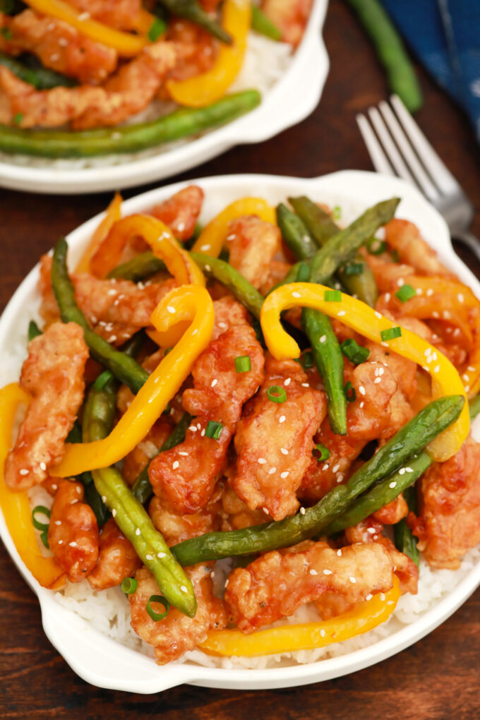 Homemade Panda Express Honey Sesame Chicken.