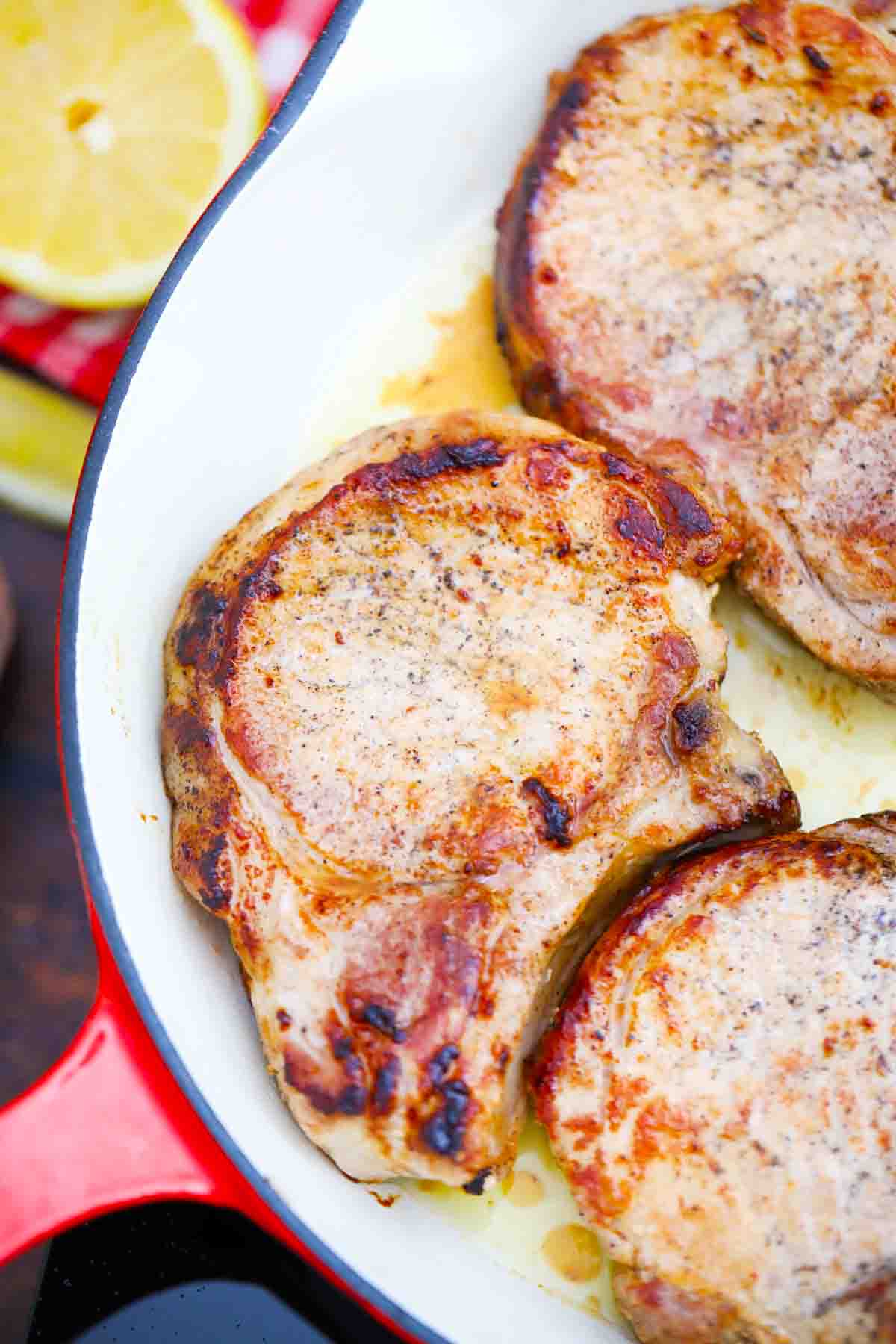 Baked Lemon Garlic Pork Chops Recipe - Sweet and Savory Meals