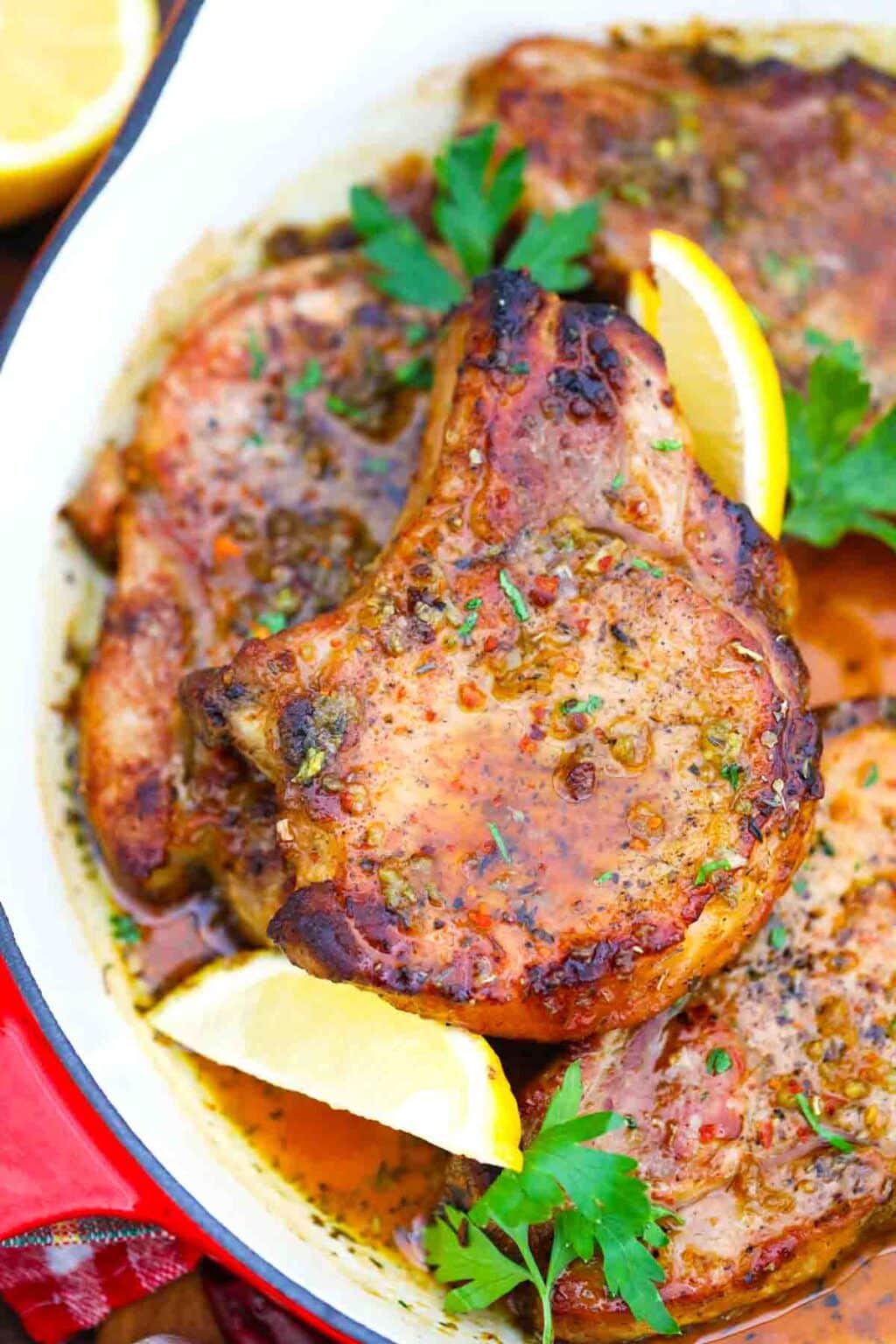 Baked Lemon Garlic Pork Chops Recipe Sweet and Savory Meals