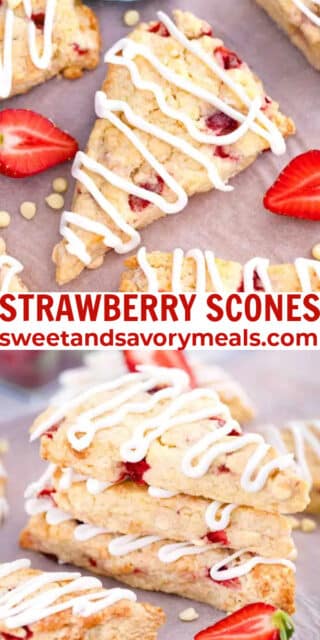 Strawberry Scones with White Chocolate - Sweet and Savory Meals