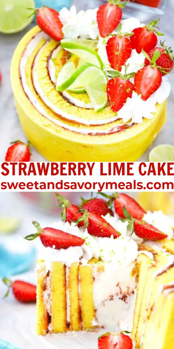 easy strawberry lime cake pin