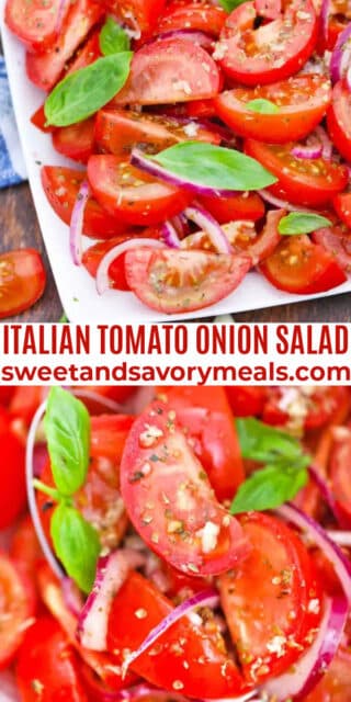 Italian Tomato Onion Salad Recipe - Sweet and Savory Meals