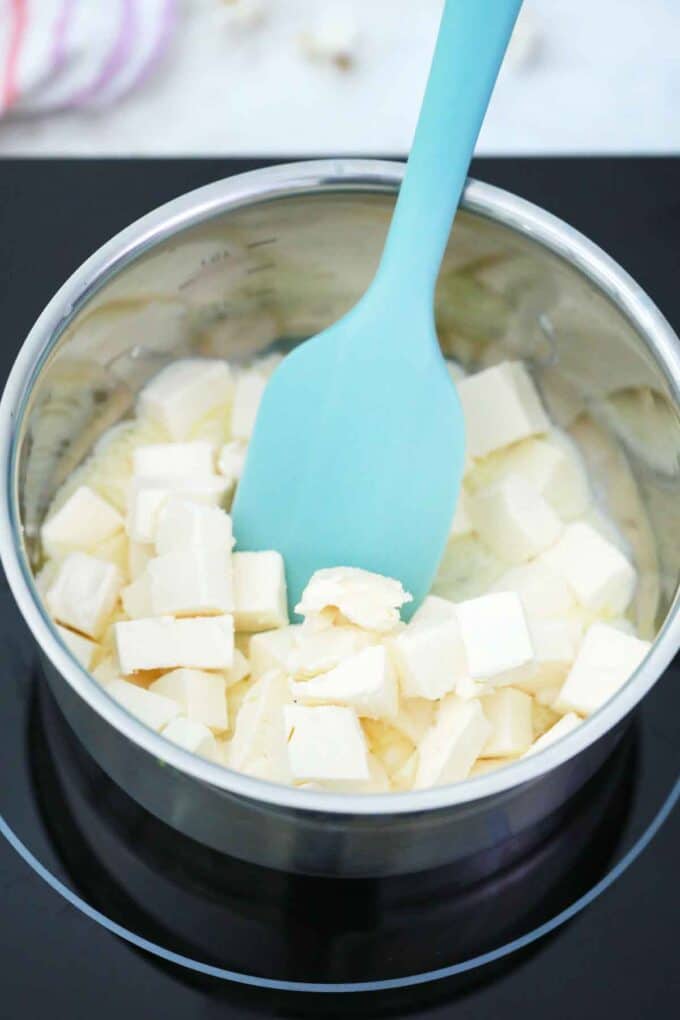 melting butter in a saucepan