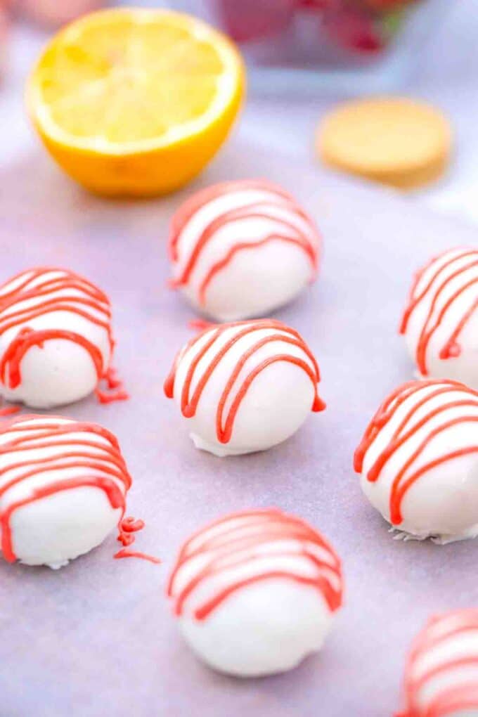 truffles coated in white chocolate