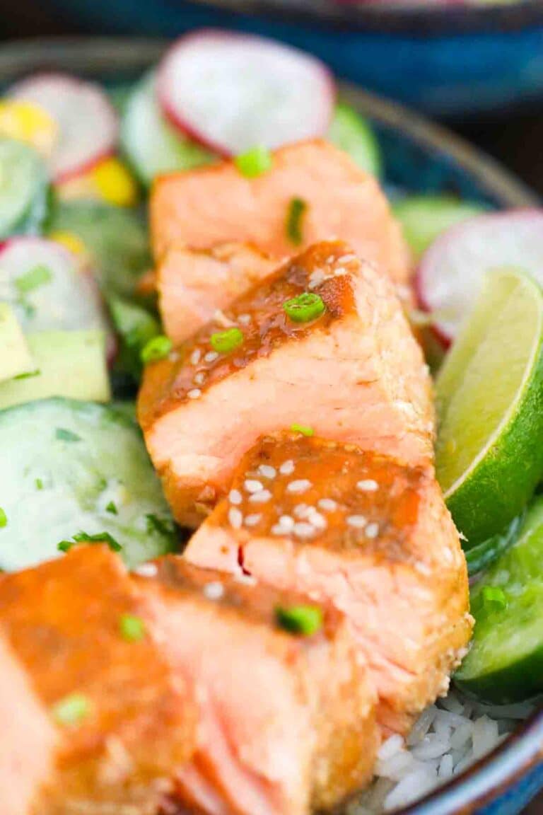 Cucumber Miso Salmon Rice Bowls Recipe Sweet and Savory Meals