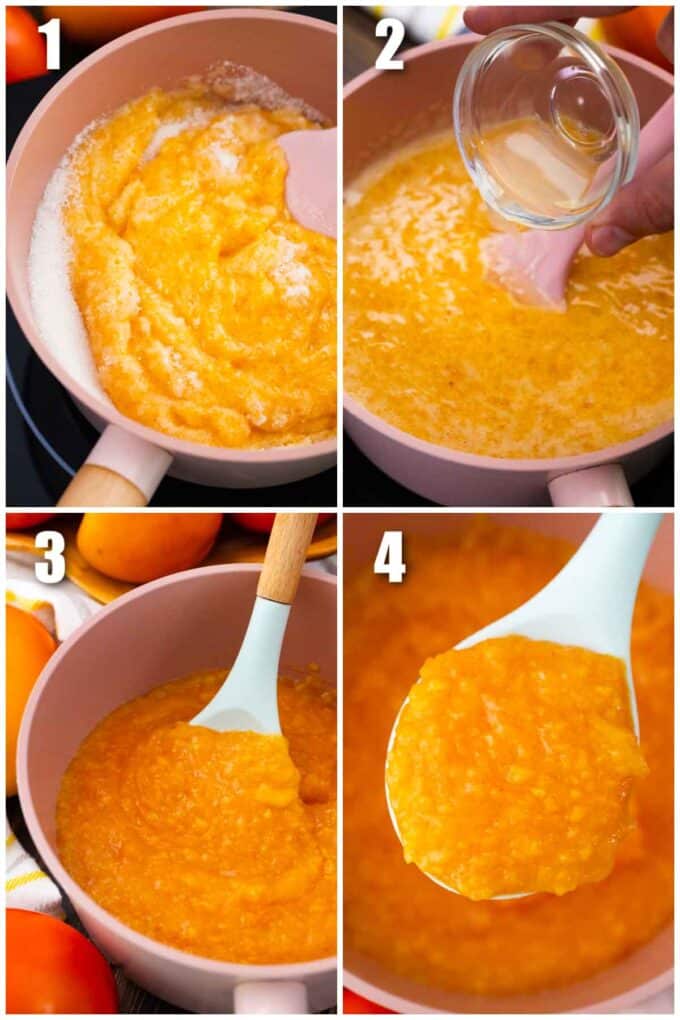 steps how to make persimmon jam