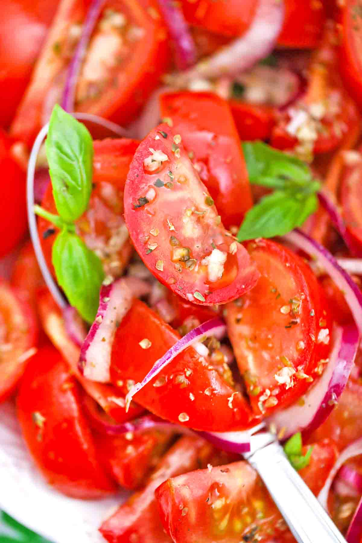 Italian Tomato Onion Salad Recipe - Sweet and Savory Meals