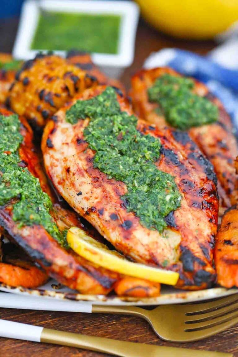 BEST Grilled Chimichurri Chicken Breasts Recipe - Sweet And Savory Meals