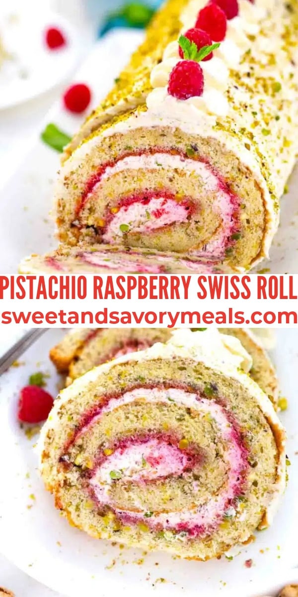 easy pistachio raspberry swiss roll pin