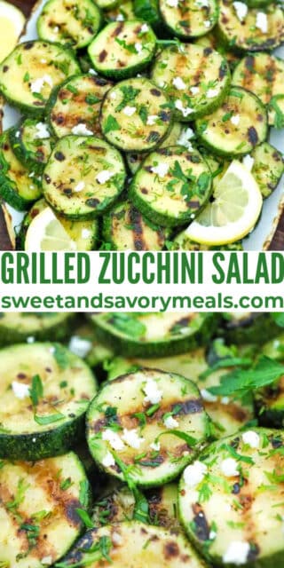 easy grilled zucchini salad pin