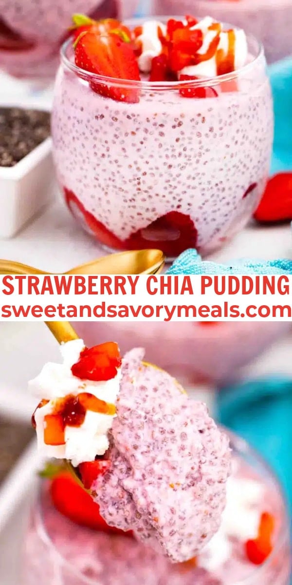 easy strawberry chia pudding pin