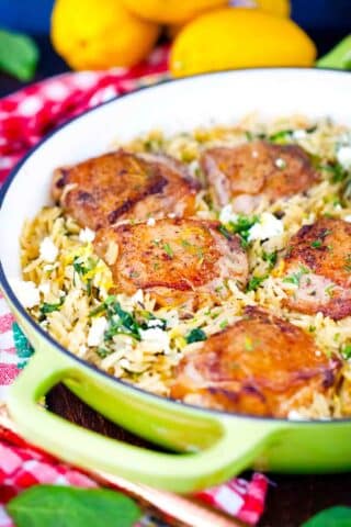 baked chicken and orzo