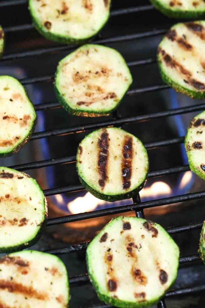 zucchinis on the grill