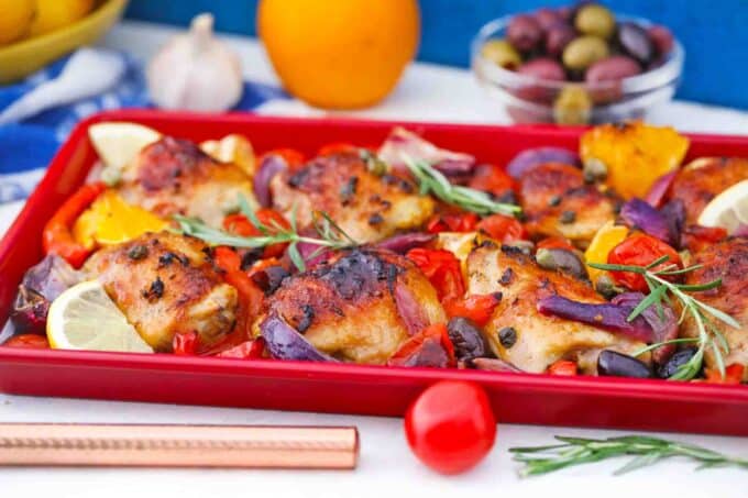 one pan mediterranean chicken