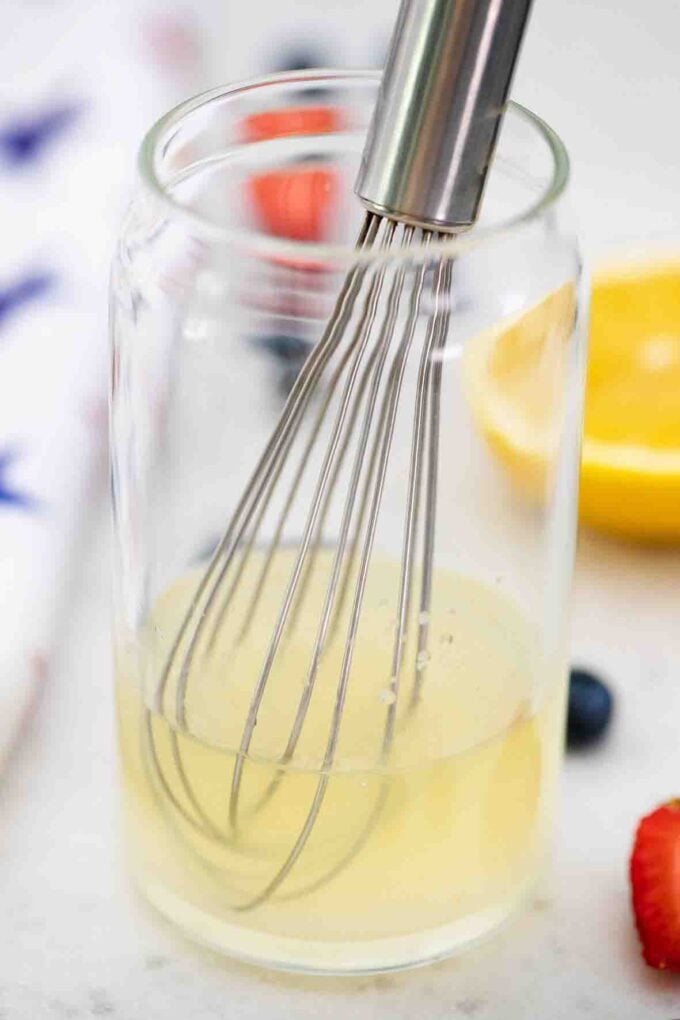whisking simple syrup