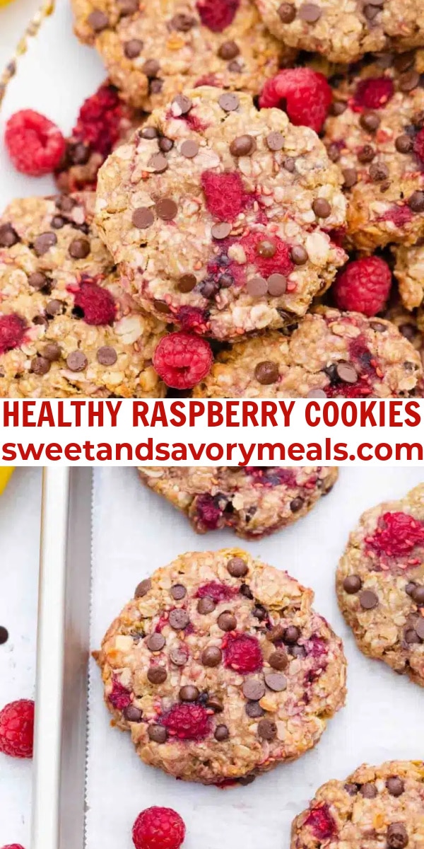 easy healthy raspberry cookies pin