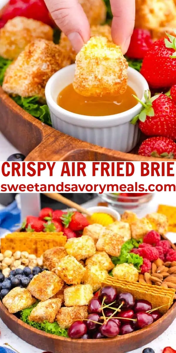 easy crispy air fried brie pin