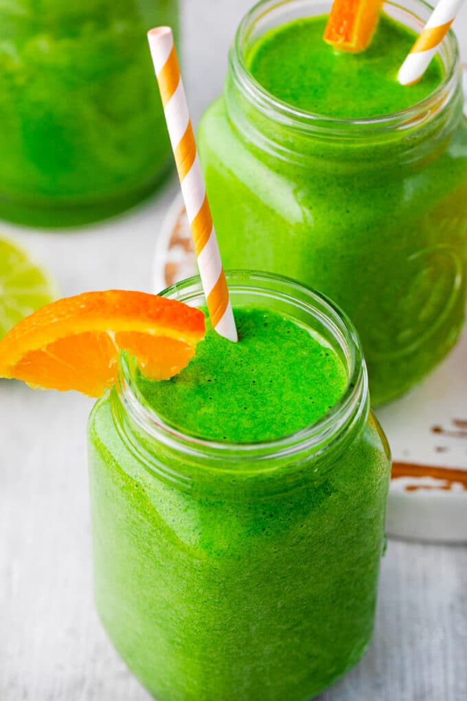 Creamy spinach smoothie.