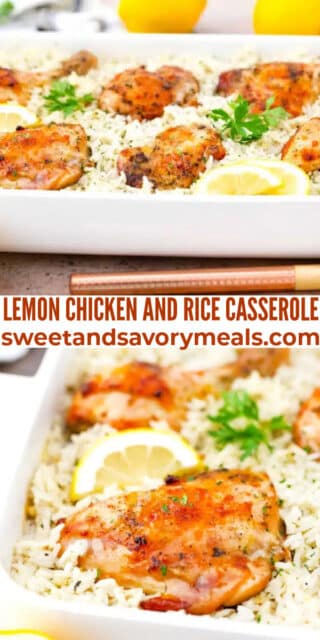 Lemon Chicken and Rice Casserole Recipe - Sweet and Savory Meals