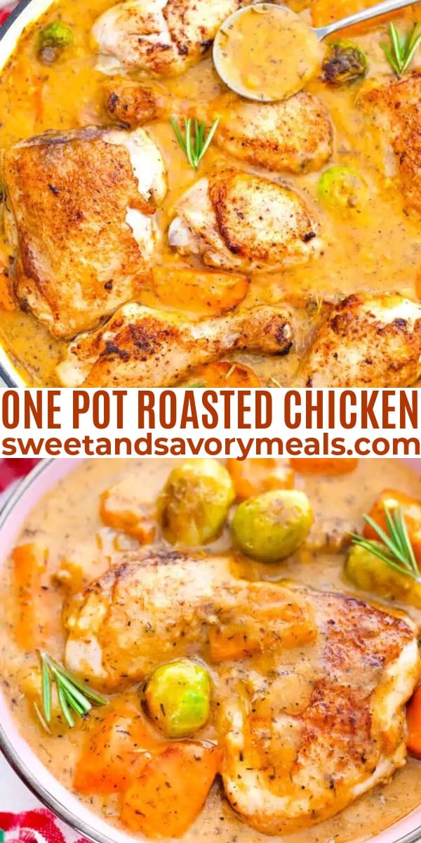 easy one pot roasted chicken pin