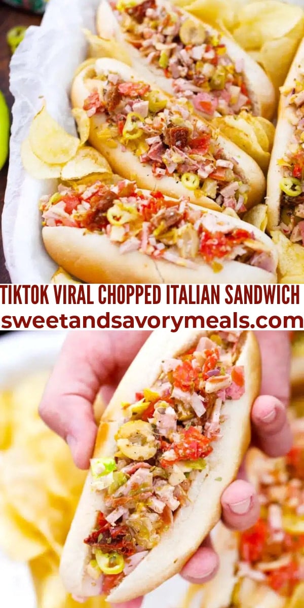 easy tiktok viral chopped italian sandwich pin