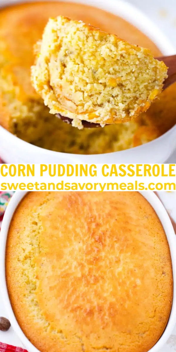 easy corn pudding casserole pin